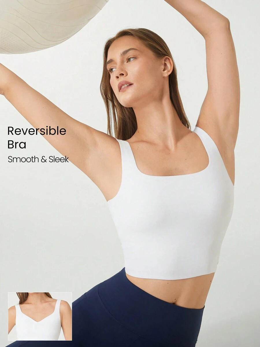 GLOWMODE Ultra-Sleek Reversible Low-Impact Tank Top - White - View 1