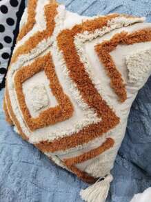 1pc Boho Macrame Tasseled Decorative Pillow Cover