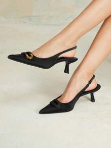 MOTF PREMIUM TACÓN BAJO DE PUNTA AFILADA PARA USO DE OFICINA, APTO PARA USO DIARIO, ADECUADO PARA TODAS LAS ESTACIONES, AÑO NUEVO, FESTIVIDAD, DÍA DE SAN VALENTÍN