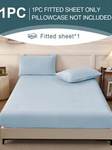 1 件浅蓝色天鹅绒床笠温暖柔软纯色毛绒床笠特大号双人床尺寸，奢华超柔软舒适床单，带 12 英寸深口袋，适合秋冬和春季，无枕套秋冬保暖床垫保护，深口袋，床笠 - 淺藍色 - 查看 8