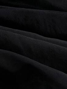 SHEIN MOD 黑色网眼蝴蝶缎面芭蕾舞裙吊带裙、夏季连衣裙、新年派对礼服、连衣裙、连衣裙、女士生日礼服、女士沙滩装、女士婚礼宾客礼服、情人节服装 - 黑色 - 查看 4