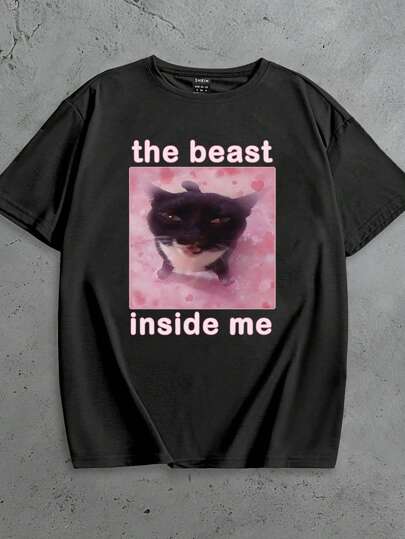 INAWLY 搞笑猫咪表情包 T 恤，猫咪 T 恤，猫咪图案 T 恤，幽默猫咪 T 恤，女士，礼物