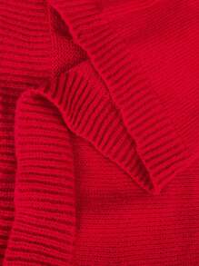 Calvaya Femmes grande taille Pull décontracté à manches longues avec motif cœur et pêche pour l'automne/l'hiver, convient pour le pull tricoté de la Saint-Valentin - Rouge - Voir 8