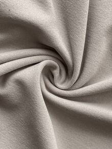 SHEIN 2 件孕妇套装 - 圆领短袖字母图案上衣和长裤，休闲 - 灰色 - 查看 7