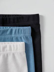 SHEIN Leap Crew 6 Packs Young Boy Soft, Comfortable & Simple Briefs - Multicolor - View 3