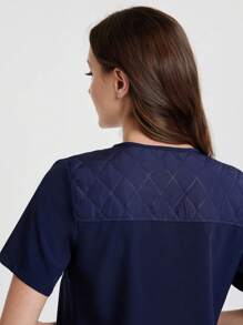 TaskEZ 纯色短袖口袋上衣和裤子 护理/手术服套装 手术服套装 护士连衣裙 手术服上衣 手术服裤子 实验室外套 手术服外套