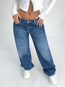 EURMUSE HIGH RISE STRAIGHT JEAN WITH LEOPARD POCKET - Light Wash - View 6