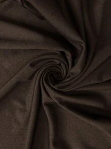 SHEIN VCAY 大码优雅浪漫复古 A 字形针织长裙，适合派对 - 棕色 - 查看 7