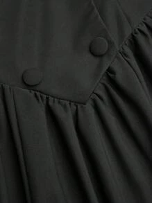 SHEIN Unity 大码女式复古修身喇叭裙，适合外出和返校