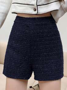 DAZY Women Casual Plain Color Shorts - Blue - View 6