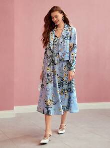 MOTF PREMIUM FLORAL PRINT BOXY BLAZER,VALENTINE'S DAY,SPRING/SUMMER