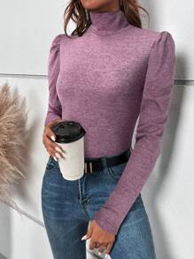 SHEIN Clasi 1 chiếc áo phông trơn màu thời trang thường ngày, mặc hàng ngày - Hồng - Xem 7