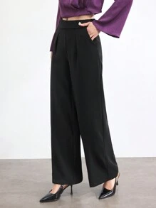 BizChic Women's Black Metal Decor Trousers, Elegant Party Holiday Outfit For Christmas, New Year, - Black - View 4