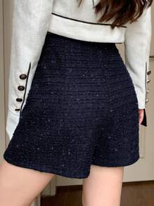 DAZY Women Casual Plain Color Shorts - Blue - View 5