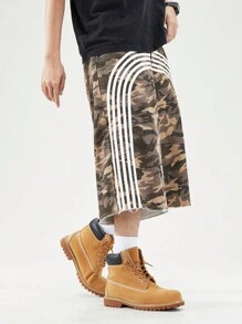 ROMWE MEN Street Life Men's Solid Color Patchwork Pocket Simple Jeans, Casual Daily Wear - Multicolor - View 4