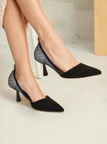 MOTF PREMIUM Bombas de tacón alto personalizadas, cómodas y de moda para mujeres, San Valentín - Negro - Ver 5