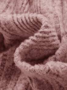 2 Stücke Tween Mädchen Gestrickt Einfarbig Rundhalsausschnitt Tailliertes Casual Langarm Kleid