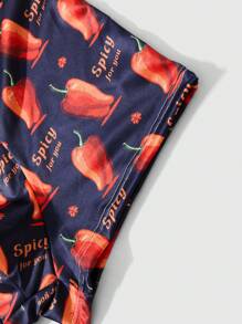 4pcs/Pack Men's Solid Color Patchwork Casual Boxer Briefs - Multicolor - View 3