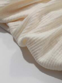 DAZY 女士纯色方领长袖褶皱简约衬衫，适合日常休闲穿着、秋季服装、娃娃装上衣