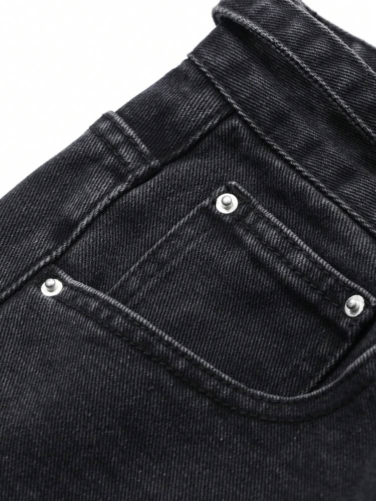 Women's Drawstring Waist Tie Straight-Leg Casual Denim Jeans Old Money Old Money Style Business Casual Women