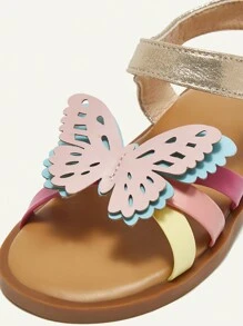 Cozy Pixies 1 par de sandalias planas casuales y adorables con lazo decorativo y contraste de colores para niñas bebé, para primavera/verano