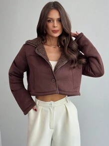 Firerie 谷仓夹克，女士夹克 - 棕色 - 查看 1