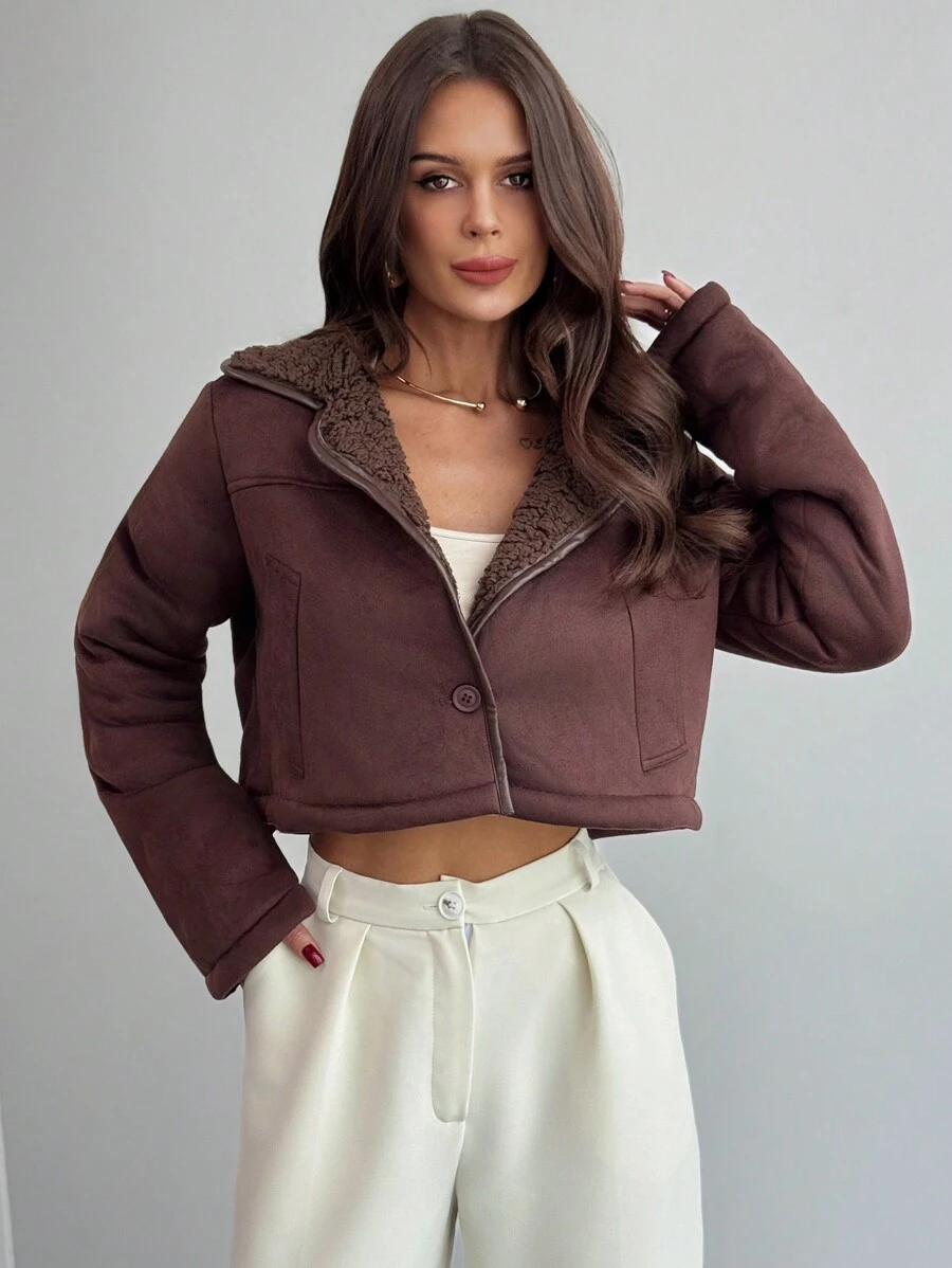 Firerie 谷仓夹克，女士夹克 - 棕色 - 查看 1