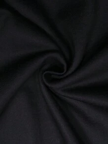 ROMWE MEN Street Life 男士连帽运动衫和宽松直筒裤运动服 - 黑色 - 查看 3