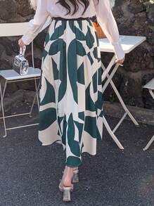 DAZY Women's Casual Geometric Print Skirt