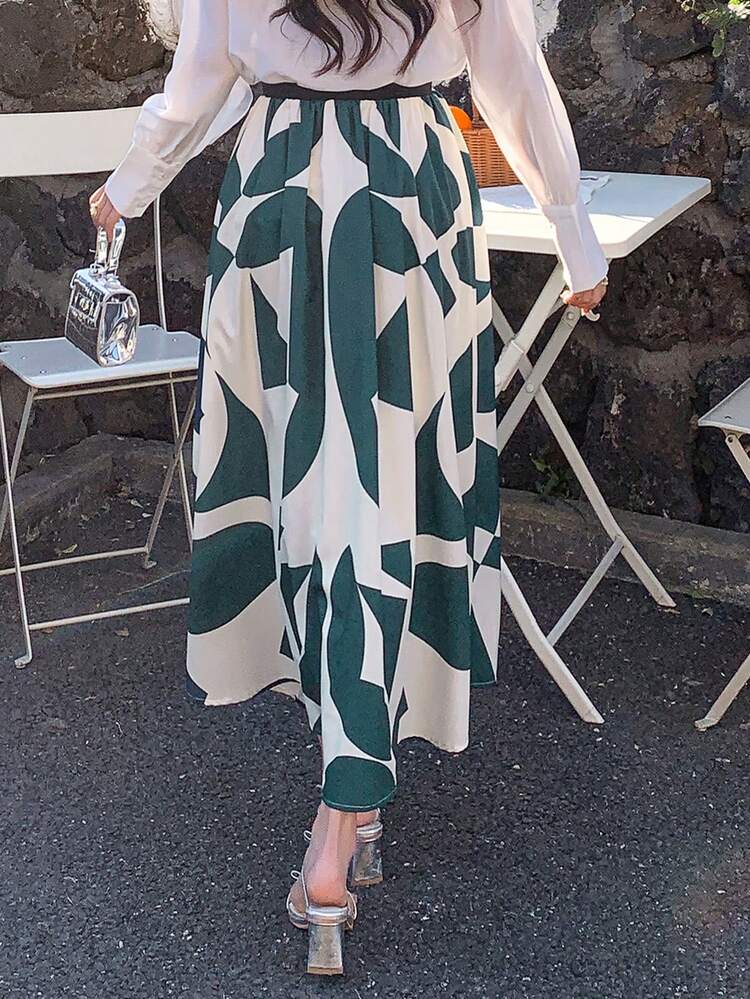 Women's Casual Geometric Print Skirt