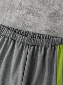 SHEIN 2pcs/Set Tween Boy Color Block Round Neck Long Sleeve Sweatshirt & Pants - Multicolor - View 6