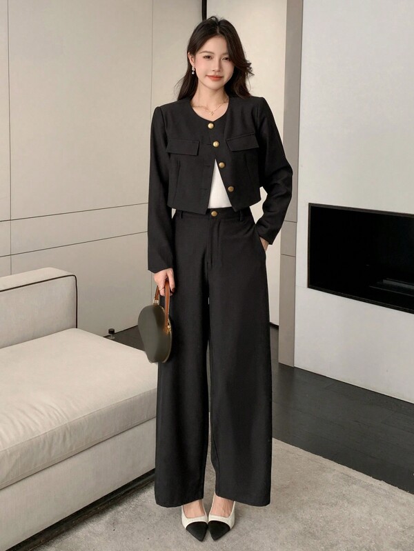 DAZY Women Long Sleeve Top And Pants Suit Work Women Clothes,Fall Women Clothes Buisness Attire