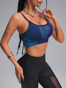 Innovista Reggiseno sportivo donna blu senza cuciture, ad alta elasticità e traspirante, top tank da donna per allenamento, reggiseno sportivo ad alto supporto elastico, top corto donna, casual quotidiano e fitness, yoga, uscite, festival, reggiseno push up, outfit autunno inverno donna