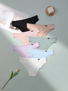 7 Packs Women's Minimalist Comfortable Everyday Casual Panties