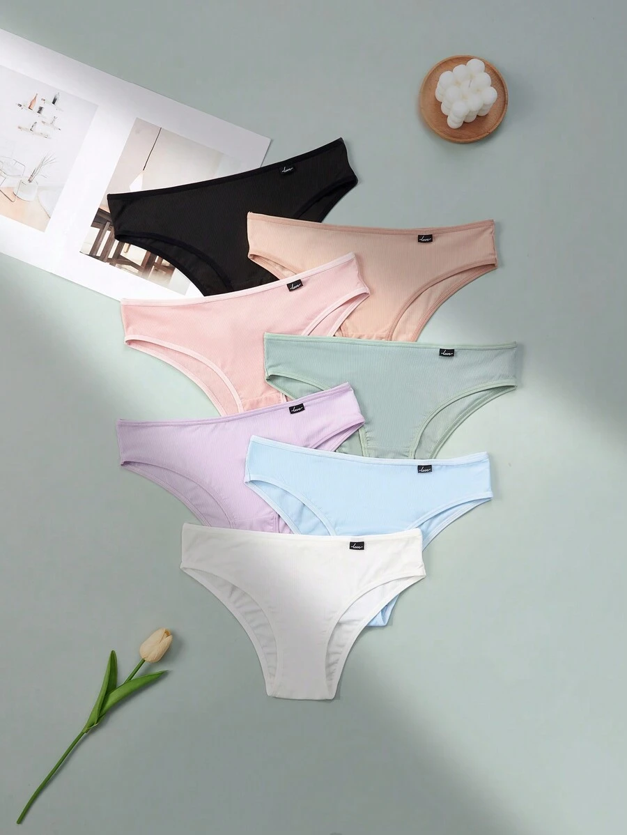 7 Packs Women's Minimalist Comfortable Everyday Casual Panties
