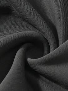 Manfinity Homme Men's Simple Letter Print Front Tie Sweatpants, Casual Daily Wear - Dark Grey - View 5