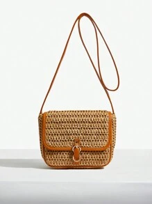 SHEIN VCAY Women's Bohemian Style Shoulder Bag For Daily Commute & Vacation - Brown - View 2