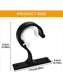 SHEIN 2pcs Adjustable Aluminum Alloy Single Rod Curtain Bracket, 20-28mm Curtain Hook Heavy Duty Fixed Rod Bracket With Screws For Curtain Or Wardrobe Rod Valentine's Day, Valentine's Day Wedding, Birthday, Bedroom Curtains