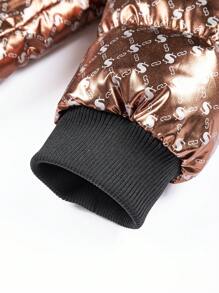Manfinity Homme Sudadera con capucha con cierre de cremallera delantero, cordón y gráfico de letras brillante para hombre, chaqueta de invierno de moda