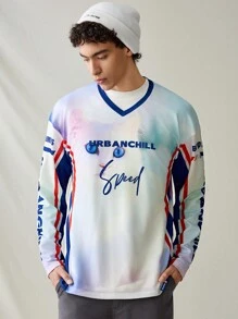 Manfinity VCAY Men's Knit Casual Loose Fit Long Sleeve T-Shirt, Everyday & Young Fashion Style - Multicolor - View 4