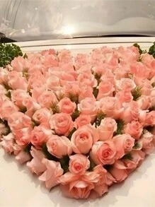 1pc Heart-Shaped Floral Foam Brick, Wedding Car Decor, DIY Flower Arrangement Foam Cage, Valentine's Day Bouquet Holder, Centerpiece Block Mud For Wedding Party, Anniversary, Bridal Shower, Engagement, Decorations, Floral Craft Supplies