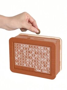 1 件木质储蓄罐,男孩和女孩家庭储蓄计划,可写 DIY 现金数字硬币银行情人节、情人节婚礼、生日节日装饰房间装饰家居装饰节日装饰婚礼装饰家居家居装饰储物盒礼品袋毕业玩具盒数字油画化妆品收纳盒夏季母亲节、父亲节、返校节、毕业季万圣节装饰、返校节、圣诞节储物盒客厅装饰圣诞装饰品 - 棕色 - 查看 7