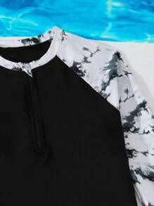 SHEIN 青少年女孩简约时尚休闲细肩带背心比基尼，适合日常穿着 - 黑色 - 查看 3