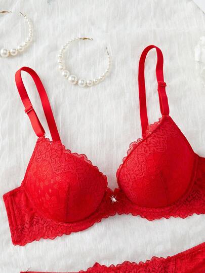 Kanten Underwire BH Slipje Set Women Lingerie Bridallingerie view 4