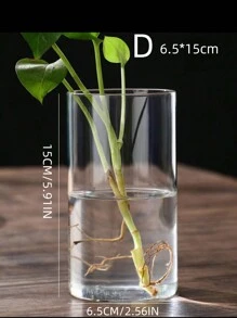 1 件透明玻璃艺术花瓶水培花盆多种风格现代家居装饰简约办公桌摆件礼物创意婚礼乔迁 - 彩色 - 查看 8