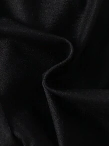 SHEIN Baby Girl Side Striped Print Flared Pants, Minimalist & Fashionable, Spring & Autumn - Black - View 7