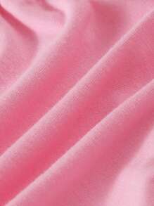 3pcs Set Baby Girl Lace Trim Comfy Bodysuit Bottoms, Pink/Yellow/White - Multicolor - View 5