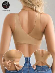NudeFit 女士胸罩和无钢圈文胸 - 杏色 - 查看 3