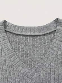 INAWLY Body de mujer de manga larga con cuello en V, unicolor, ajuste ceñido, de uso casual