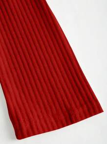 Sweetra Women's Solid Color Off-Shoulder Bell Sleeve Bodycon Mini Dress, Autumn Fall Cloth For Women - Redwood - View 7